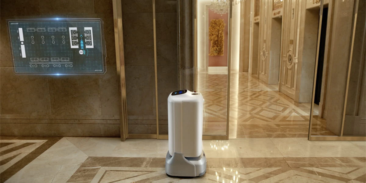 FlashBot a aceder autonomamente a um elevador